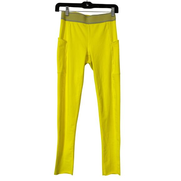 Free People Movement Running Leggings Yellow Size Small Women’s Activewear - Picture 1 of 6
